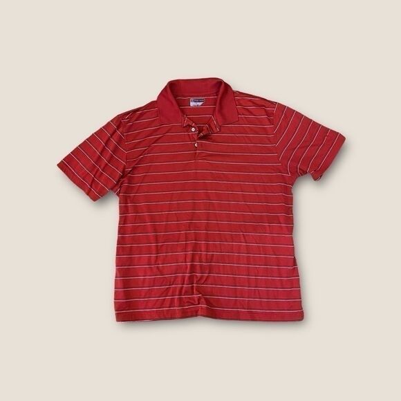 PGA Tour Striped Short Sleeve Polo Red Combo XXL - Picture 3 of 5